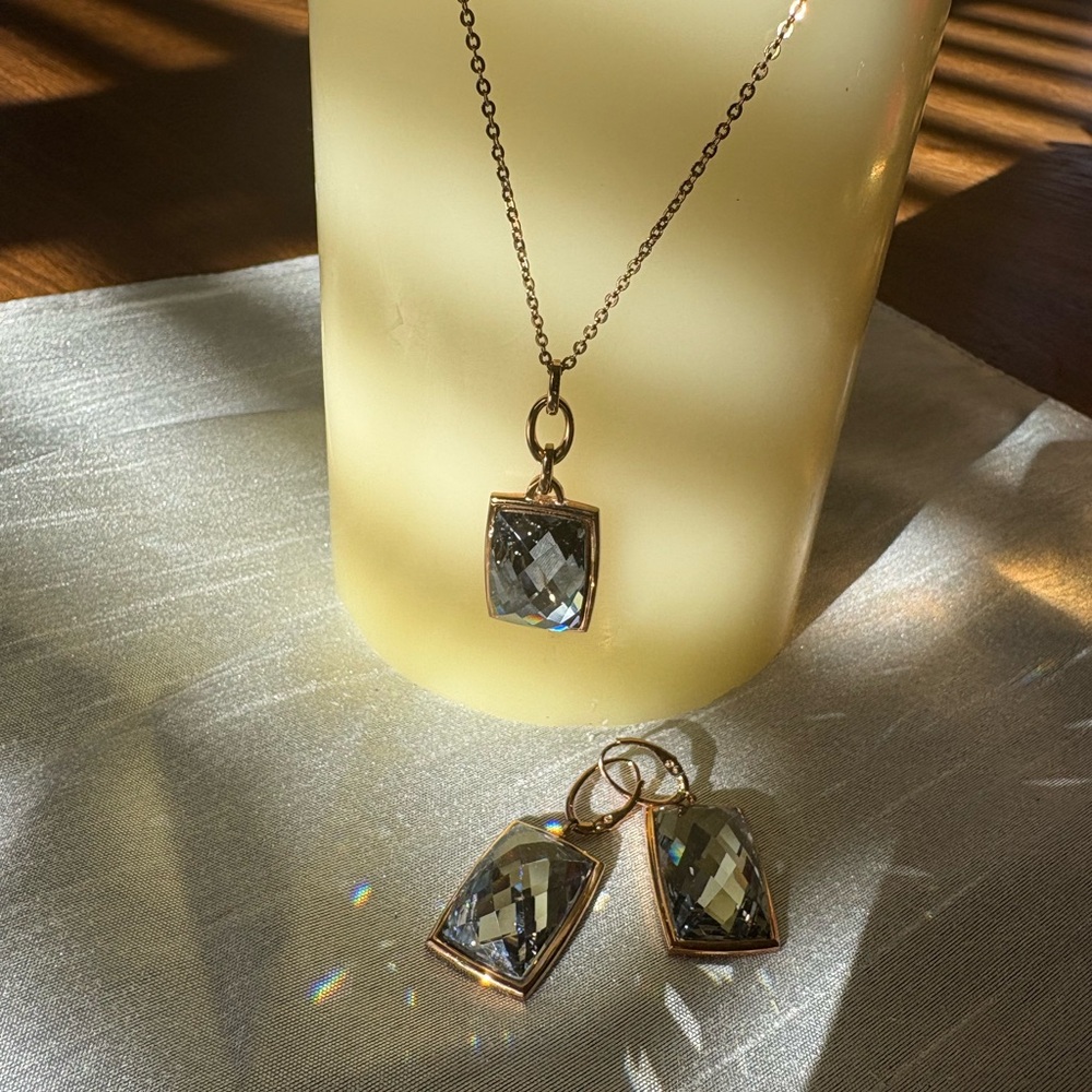 Swarovski Elegant rose gold tone  Jewelry Set